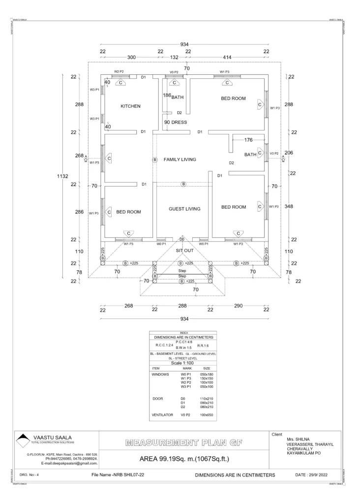 Kerala Home Plan | 3bhk