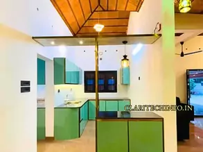 Stunning  3 BHK kerala house plan - kitchen