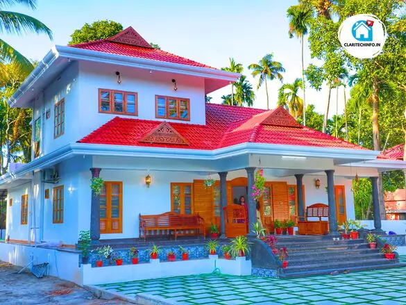 Superb 3 bhk house design in village , Kerala