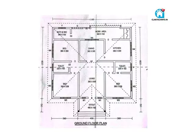 single floor home Plan