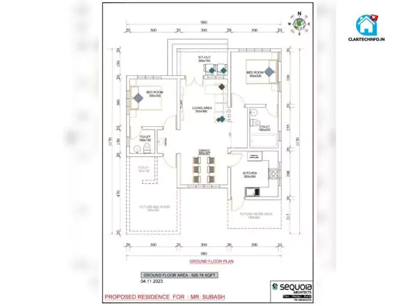 3 bhk home layout