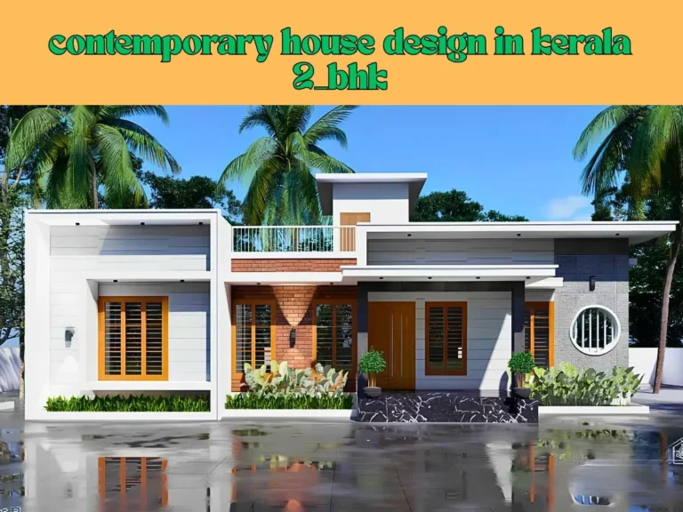 2_bhk - Contemporary House Design in Kerala
