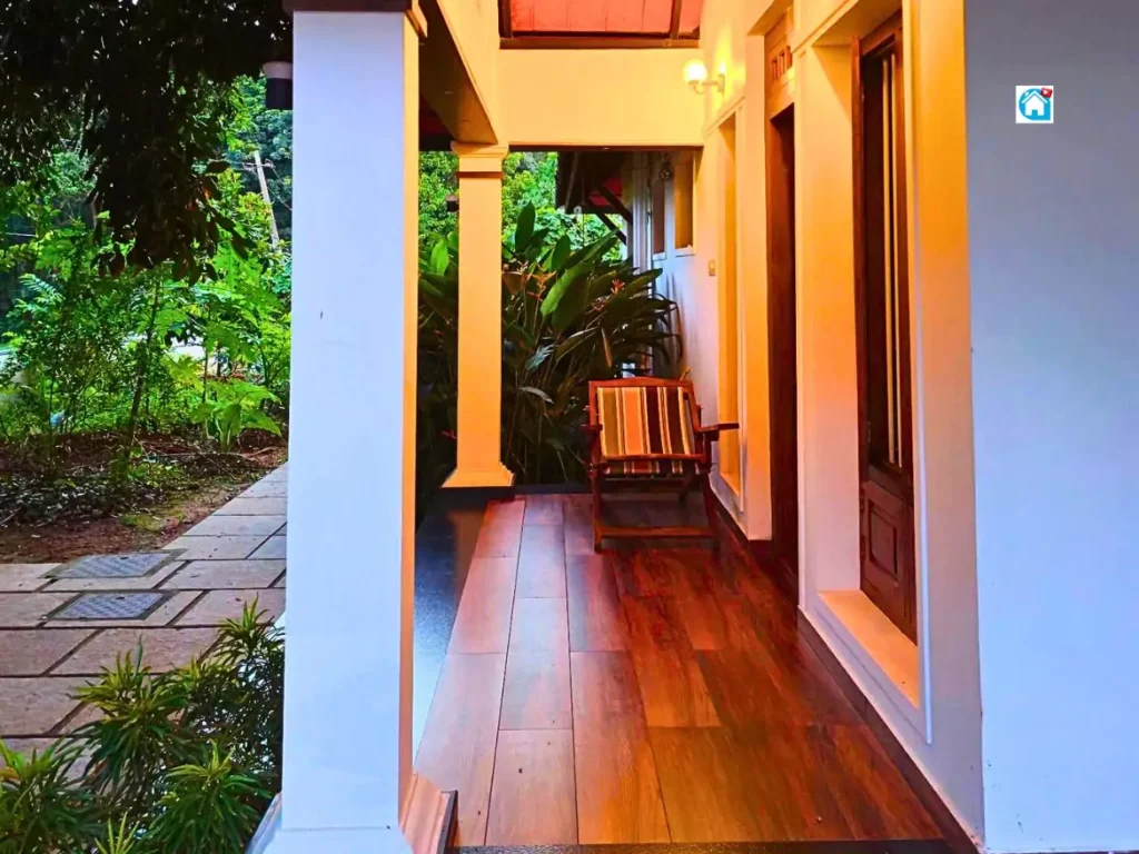 a Kerala House Design verandah