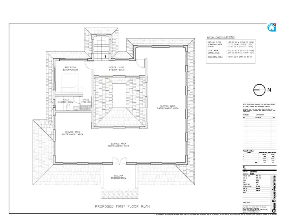 kerala traditional house design - plan first floor