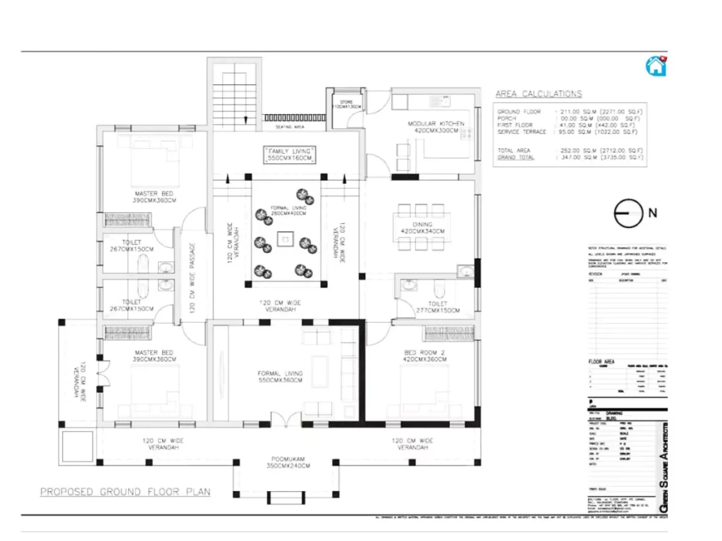 kerala traditional house design - Plan